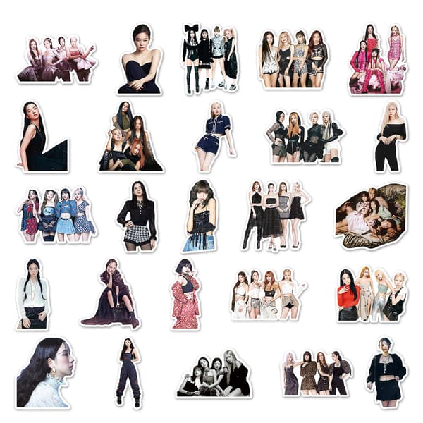 50 st Blackpink Stickers Dator Dekal För Laptop Vattenflaskor Skateboard Graffiti Märken
