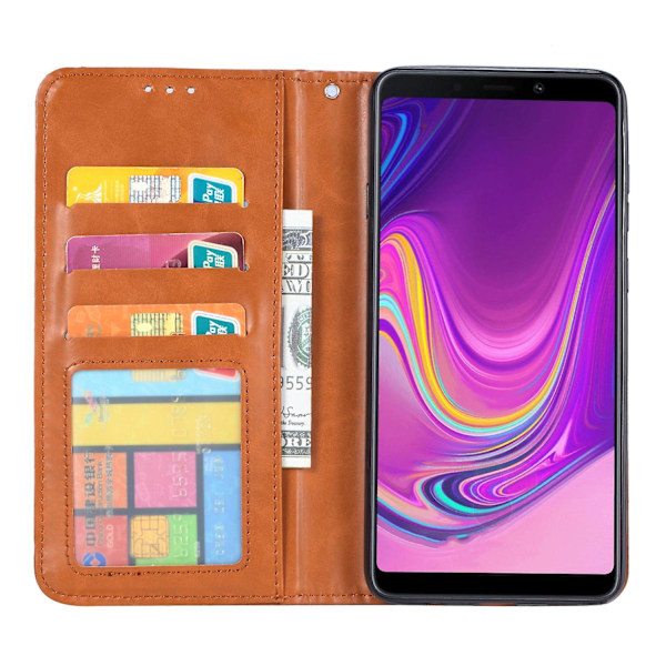 Puhelimen kuori Samsung Galaxy A9 (2018) - Nahkakuori Brown