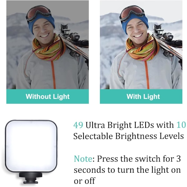 Vlogging Kit til iPhone, Android med Tripod, 36 LED Lys, YouTube Starter kit med Mini Mikrofon