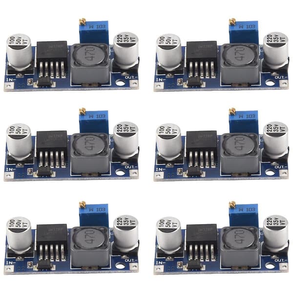 6-pakke LM2596 DC til DC Konverter 3.0-40V til 1.5-35V Strømforsyningsmodul 6 Pack