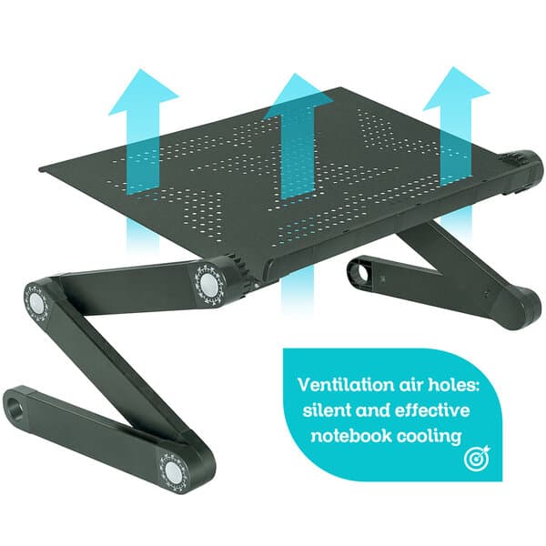 Foldbart laptopbord, sort