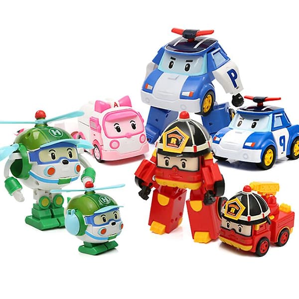Robocar Poli Robot Transformerbil Baby Barnbil Leksaker Present A4