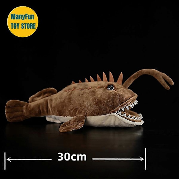HaKeLai Realistinen amerikkalainen merikrotti pehmolelu, korkealaatuinen anglerfish-pehmolelu, monkfish-pehmolelu, eläväinen täytetty eläin, simulaatiolelu