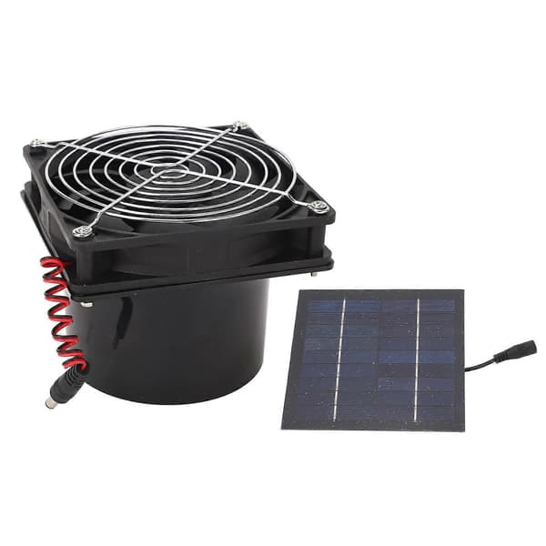 Solcellsdriven Fläkt Effektiv Värmeavledning Ventilation 50W Solpanel Fläkt Kit 512V