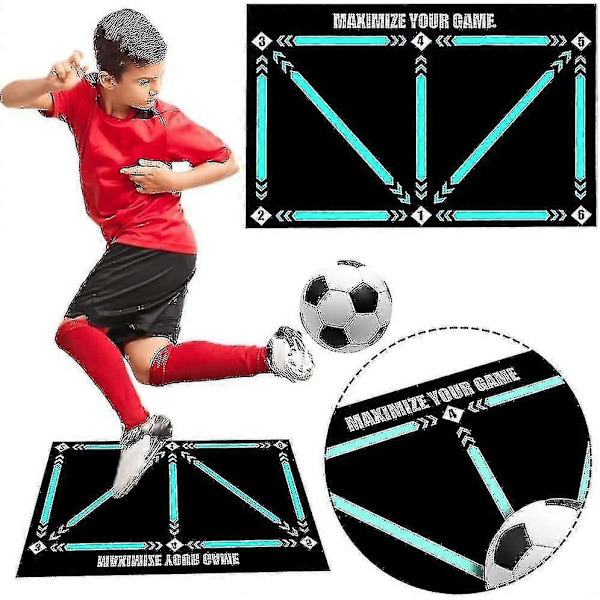 Fotballtreningsmatte, 90 x 60 cm, Ballkontroll, Sklisikker, Treningsmatte
