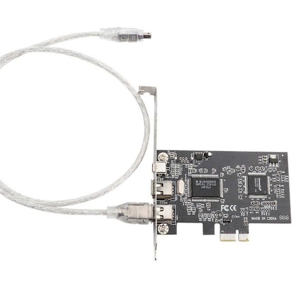 PCIE PCI-E FIREWIRE IEEE 1394 3 PORT FIRE WIRE CONTROLLER KORT TIL STATIONÆR PC