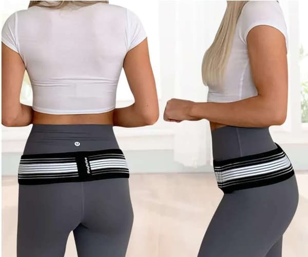 Höftstöd - Justerbar lindring för ischias och höftproblem Svart One Size