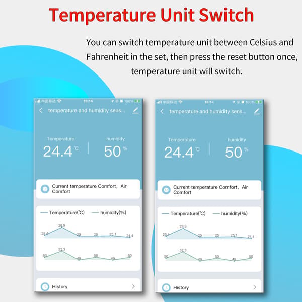 3x Tuya Wifi temperatur- og fugtighedssensor indendørs termometer hygrometer