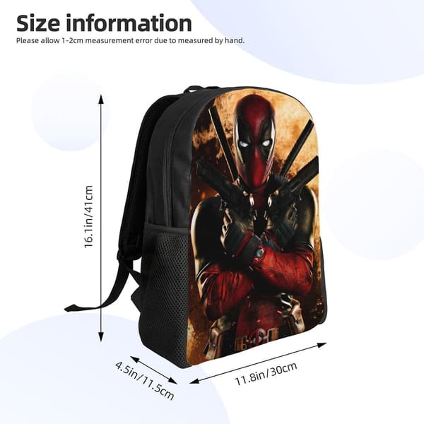 a1227 Deadpool Børne Rygsæk Skoletaske Elementære Elever Bogtasker