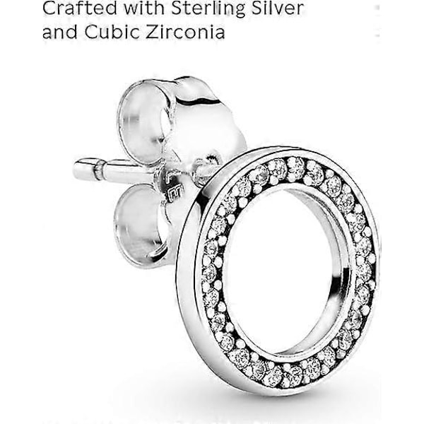 Dame Sterling Sølv Forever Pandora Cubic Zirconia Øredobber