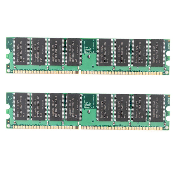 2X DDR 1GB PC Hukommelse Ram DDR1 Desktop PC3200 400MHz 184 Pin Non-ECC Computer Memoria Modul