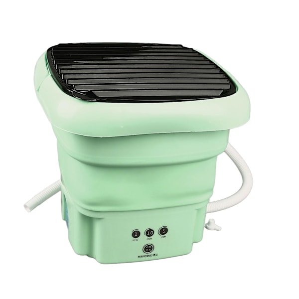 Mini Vaskemaskine Bærbar Foldbar 8L Vandtæt med Timerfunktion til Små Rum Green