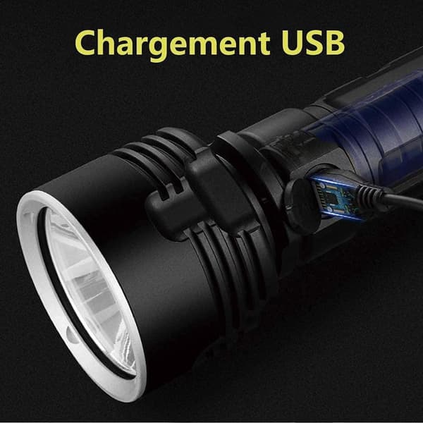 P70 taskulamppu 3000-10000 lumenia Tehokas LED-taskulamppu Black