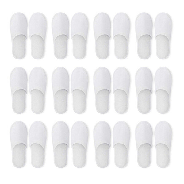 Slippers engangs, hvit 12PCS