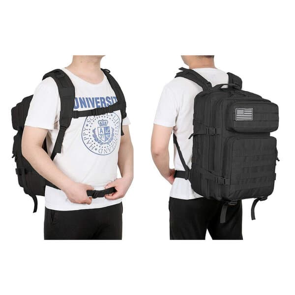 Turistisk rygsæk, 45l, sort