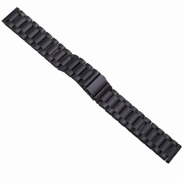 24 mm erstatningsreim i rustfritt stål Black