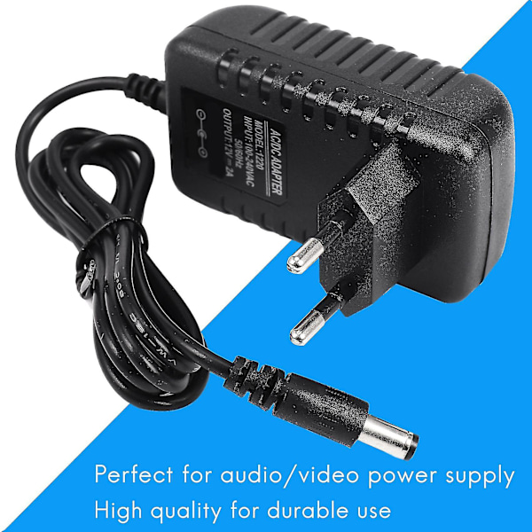 AC/DC 12V 2A 24W Strömförsörjningsadapter Transformator För 5050 3528 Ljus EU-kontakt