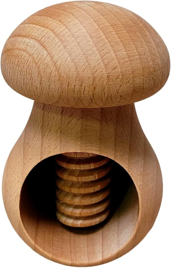 Nötknäppare av naturligt bokträ - mycket solid - svamp Light brown