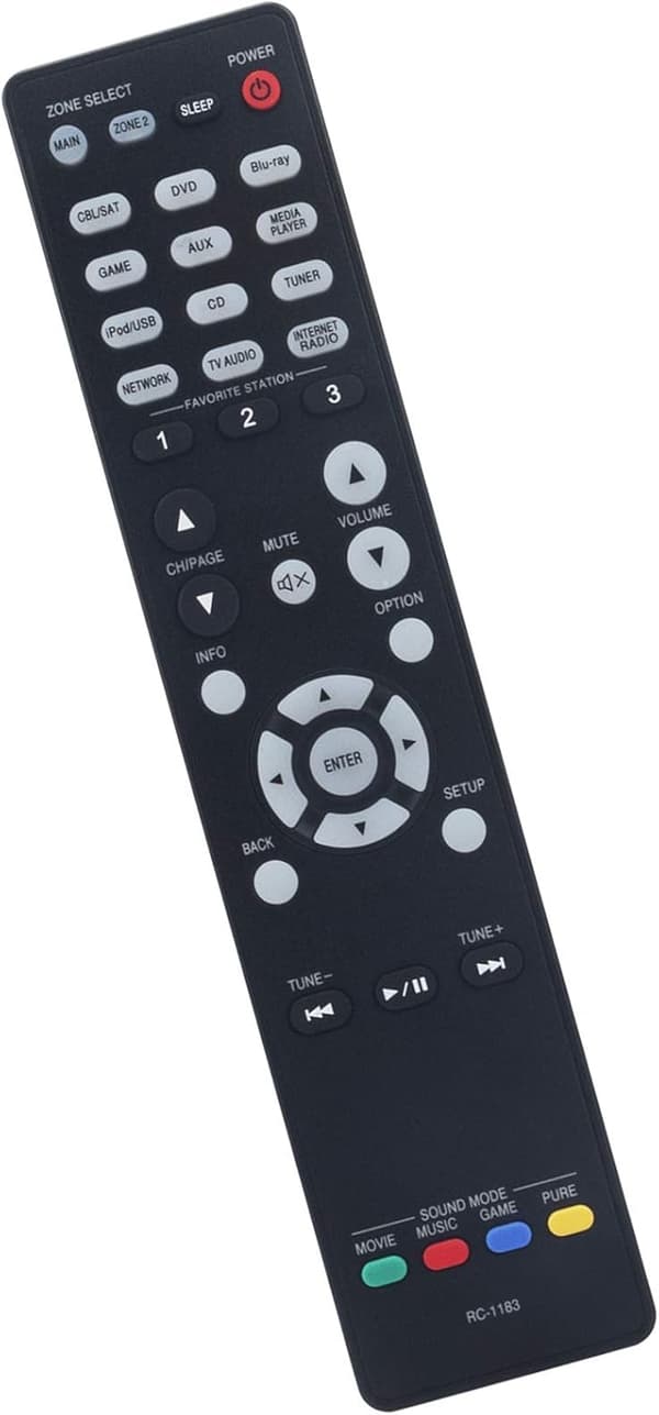 Fjernkontroll Rc-1183 Erstatning For Av-mottaker Avr-x2000 Avrx2000 Avr-e400 Black
