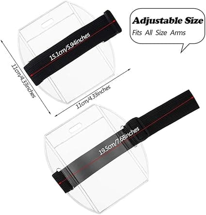 Armbånd til ID-kort med justerbart spænde, universal størrelse til arbejds-ID 10pcs