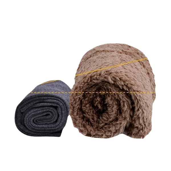 1/2 polyester varm og hyggelig over knæhøje fluffy lange strømper til grå