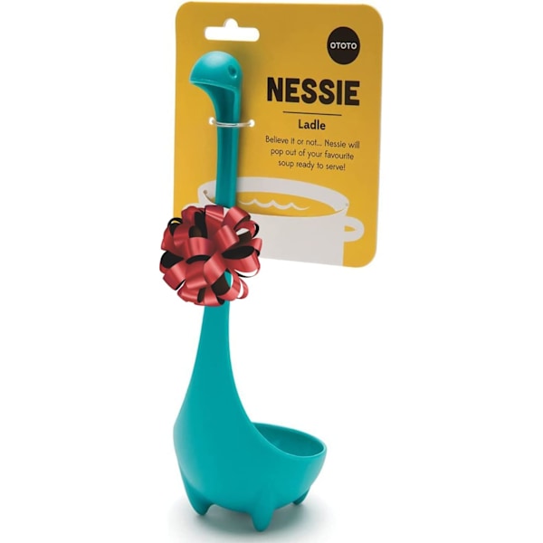 Nessie Slev - Lila Matlagningslev för Servering av Soppa, Gryta, Sås & Chili - Hög Värmebeständig Loch Ness Stående Soppslev Blue