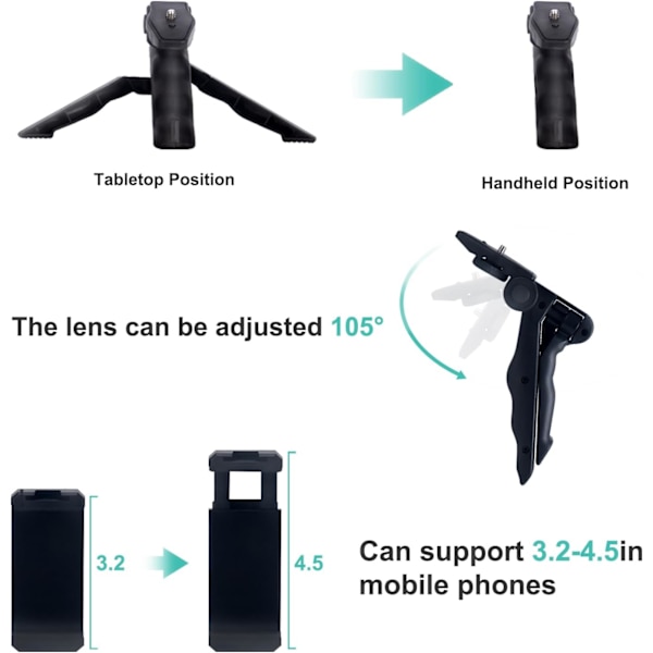 Vlogging Kit til iPhone, Android med Tripod, 36 LED Lys, YouTube Starter kit med Mini Mikrofon