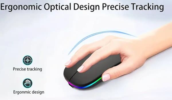 Ladattava langaton hiiri, Bluetooth langaton PC/tabletti/kannettava hiiri