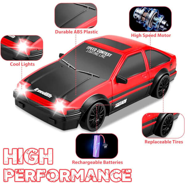 Yuan Plan Drift -auto, punainen
