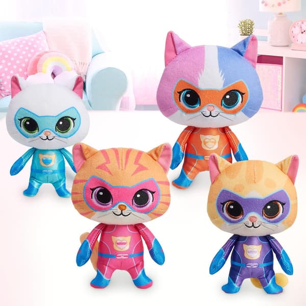 Junior SuperKitties Legetøj, Bløde og Kælne Killingefigurer, 7 cm
