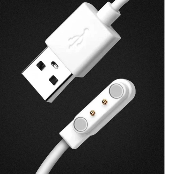 1 stk. Universel Smart Watch Opladerledning, Magnetisk Opladerkabel 2 Pin USB Oplader til Smart Watch 4mm
