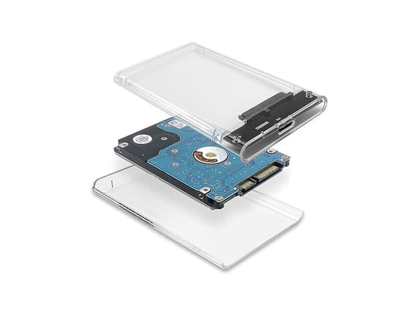 Kietojo disko kotelo HDD 2.5\" SATA, läpinäkyvä