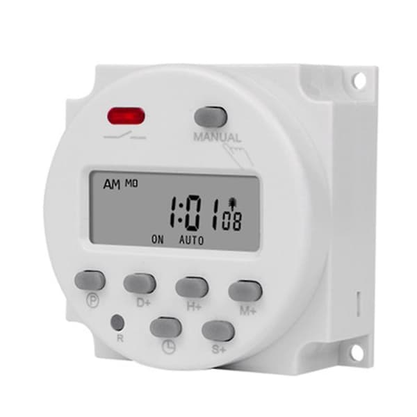 SINOTIMER 1 Sekund Intervall 12V Digital LCD Timer Bryter 7 Dager Ukentlig Programmerbart Tidsrelé Prog