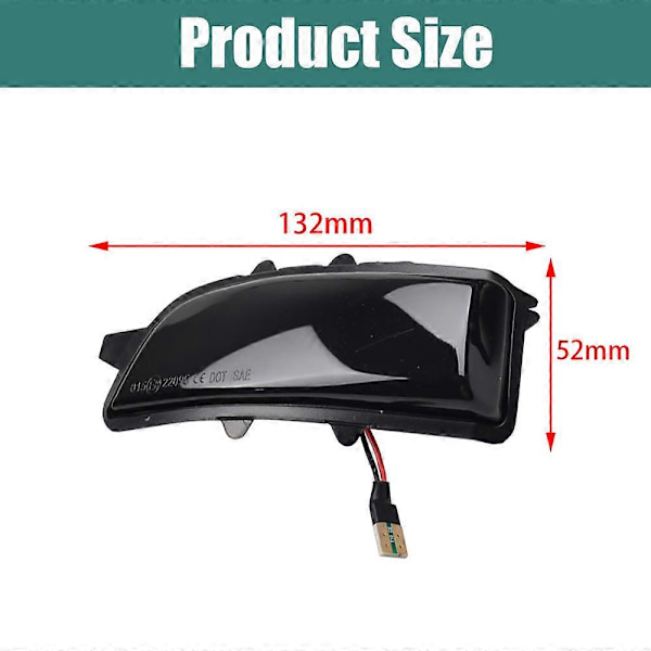 For Volvo C30 C70 S40 V40 V50 V70 S60 Dynamisk Blinklys LED Blinklys Sidespeil Blinklys Bil Lys Indikator Blinklys 2005--2009