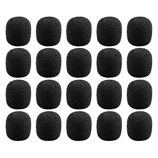 40 stk Hodetelefon Mikrofon Mic Deksel Kuler Mikrofon Svamp Deksel Lapel Mikrofon Vind Deksel