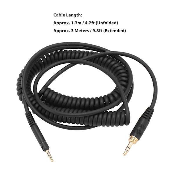 Spiralhodetelefonkabelutskifting Hodesettlydkabel for Sennheiser HD598 HD598Cs HD599 HD569 HD579 HD558 HD518