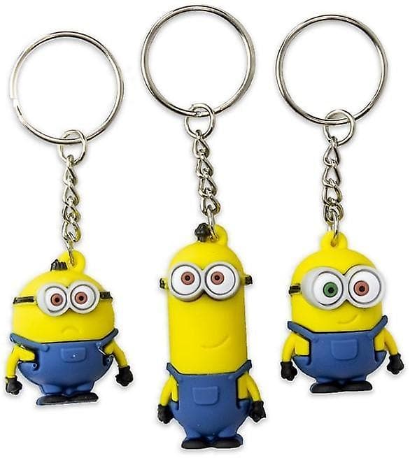 1-pack Minions Nyckelring 3D Figur Slumpvald