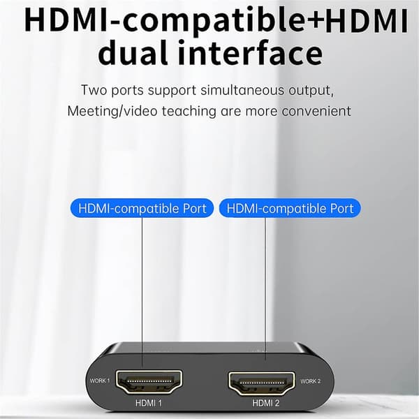 Usb 3.0 - Dual Hdmi -sovitin ulkoiseen videoon - Tukee vain Windowsia