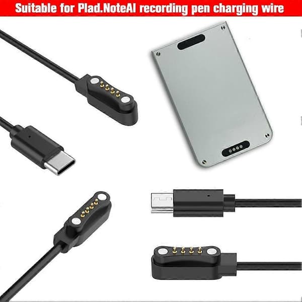 For Plaud Note Ai Stemmeopptaker Magnetisk Lader C-Port Ladekabel