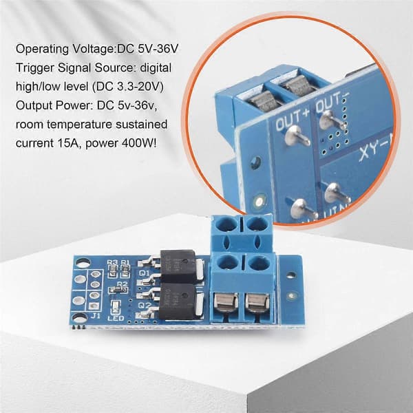 10PCS DC 5V-36V 15A(Max 30A) MOSFET MOS FET Trigger Switch Driver Module 0-20KHz PWM Regulator Contr