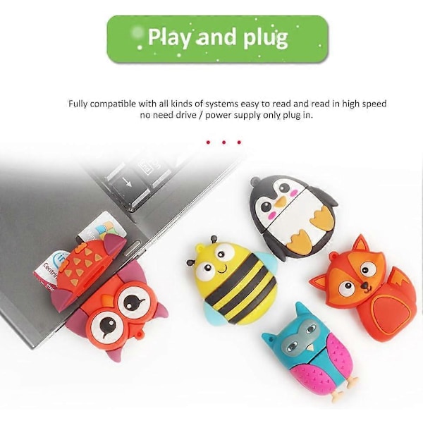 16GB USB Flash Drive, 5-pak, USB Memory Stick Pendrive