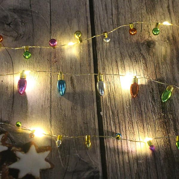 Dukkehus Dekoration Mini Lys Kæde Julepynt Lys Kæde Model