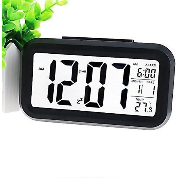 Kreativ Väckarklocka Morgon Snooze Väckarklocka LED Bakgrundsbelyst Skärm Digital Display Med Kalender Datumvisning Funktion, Temperatur, Tid