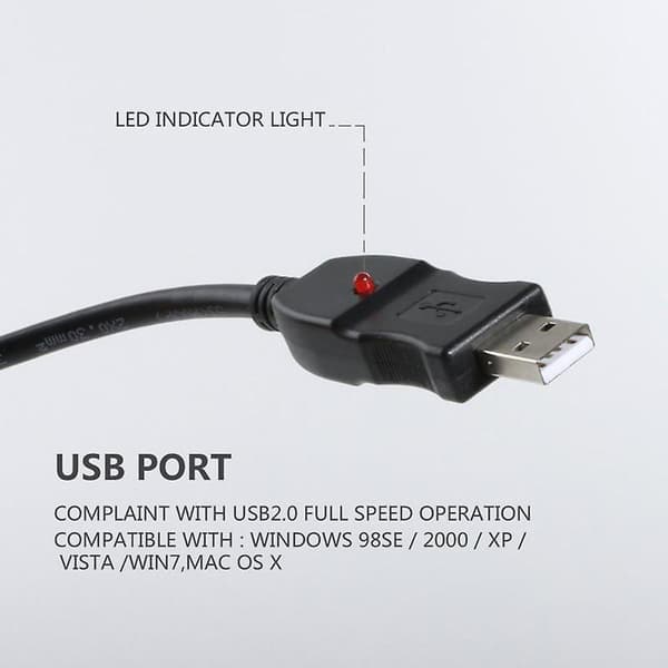 3m USB Han til XLR Hun Mikrofon USB Mic Link Kabel Ny