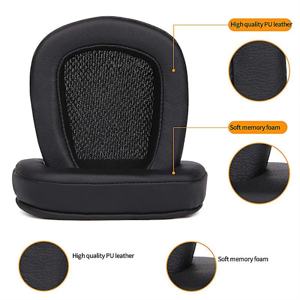 Øreputer + Hodebånd for Logitech G633 G933 Hodetelefoner - Erstatnings-skumøreputer, Øreputer, Tilbehør