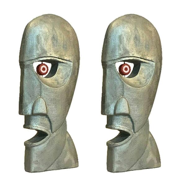 2X Division Bell Head Statue Creative Resin Statue Decorative Division Bell Head Sculpture