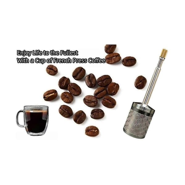 Bærbar Fransk Kaffe- og Te-Press Maker Kaffe-Filter Gjenbrukbar Fullkropps Kaffe-Press Ma
