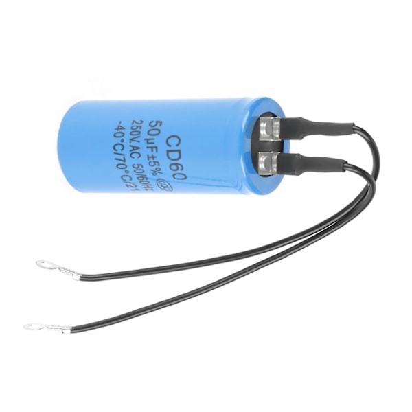 50uF 250V AC CD60 Startkondensator med Ledning til Motor og Luftkompressor