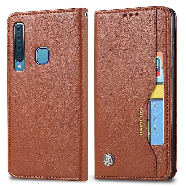 Telefonfodral för Samsung Galaxy A9 (2018) Läderfodral Brown