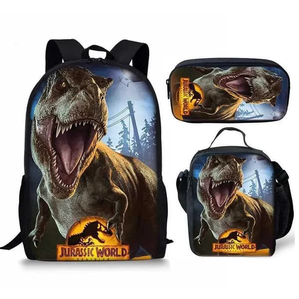 Jurassic World Dinosaur Skoletaske i Tre-Sæt